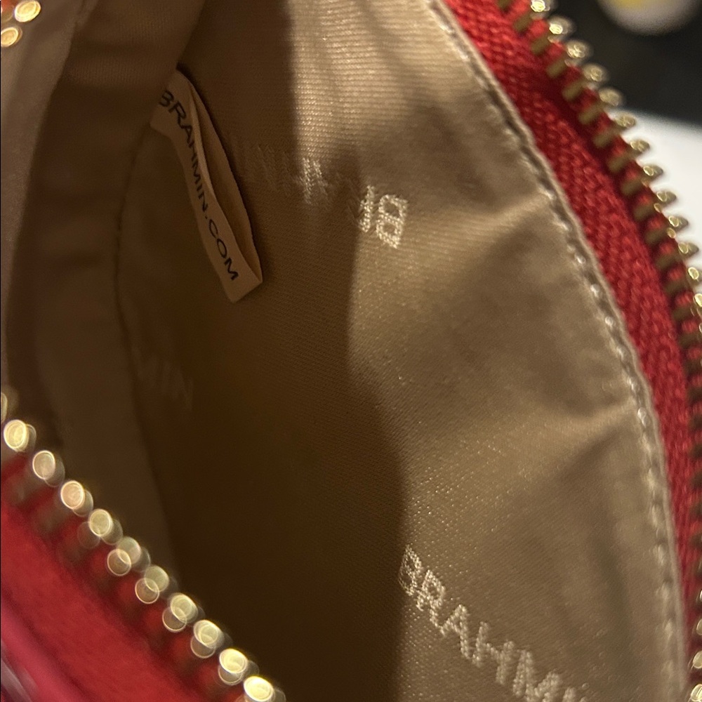 Brahmin Shiny Red Croc-Embossed Mini Coin Pouch with Gold Hardware NWT - Picture 4 of 10